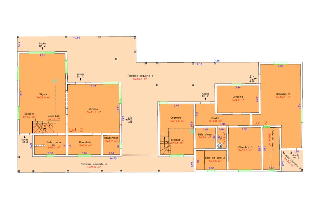 Plan de division en copropriété réalisé par CRIGE973