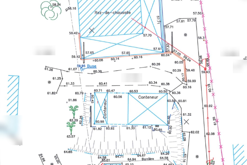Plan topographique réalisé par le cabinet CRIGE en Martinique